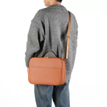 VR Glasses Carrying Case Handbag Large Capacity Zipper Closure Impact Resistant Shockproof Portable Storage Bag for Vision Pro коричневый