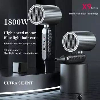 VR High-Speed Hair Dryer 1800W High-Power Blue Light Hair Care, Silent And Foldable Storage, Home Hair Salon Hair Dryer AU