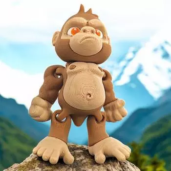 Вращающаяся 3D-печать разноцветная обезьяна 3D шарнирные игрушки орангутанг ландшафтный декор зелёный