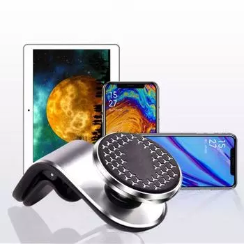 Вращающаяся автомобильная подставка для телефона, сильный магнитный магнитный держатель для телефона, автомобильный зажим для вентиляционного отверстия, автомобильный кронштейн для телефона C