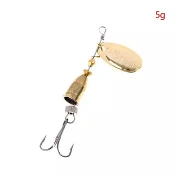 Вращающаяся блесна с лезвием, металлическая приманка, латунная искусственная ложка, рыболовные снасти 5g