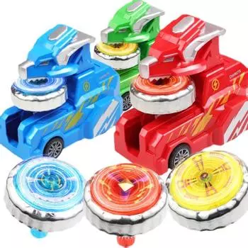 Вращающаяся детская игрушка-гироскоп из цинкового сплава, боевая гироскопическая волчок, светящаяся детская игрушка-гироскоп green 2Gyro 1car