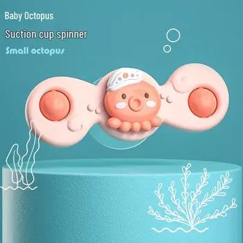Вращающаяся детская игрушка-спиннер на присоске - развивающая для 0-3 лет