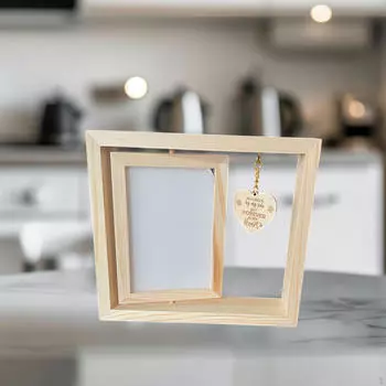 Вращающаяся фоторамка, двухсторонняя памятная рамка для фотографий собак и кошек