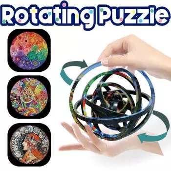 Вращающаяся игрушка-головоломка, обучающая игра-головоломка для снятия стресса, 3D-игра-головоломка для детей и взрослых, декомпрессия, вращающаяся головоломка для малышей, мальчиков и девочек, подарок на день рождения D