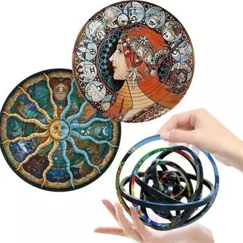 Вращающаяся игрушка-головоломка, обучающая игра-головоломка для снятия стресса, 3D-игра-головоломка для детей и взрослых, декомпрессия, вращающаяся головоломка для малышей, мальчиков и девочек, подарок на день рождения D