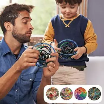 Вращающаяся игрушка-головоломка, обучающая игра-головоломка для снятия стресса, 3D-игра-головоломка для детей и взрослых, декомпрессия, вращающаяся головоломка для малышей, мальчиков и девочек, подарок на день рождения B