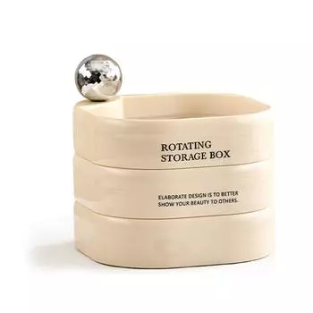 Вращающаяся коробка для хранения ювелирных изделий, 3 уровня, экономящая место, лоток для хранения ювелирных изделий, сережек, колец, ожерелий