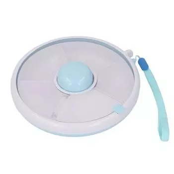 Вращающаяся коробка для закусок с крышкой, 5 отделений, дозатор, влагостойкий, герметичный, портативный, для детей, вращающийся