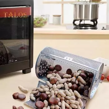 Вращающаяся корзина для гриля из нержавеющей стали для гриля на открытом воздухе, набор для барбекю из овощей, рыбы, усовершенствованная клетка для куриных крылышек в виде палочки, автоматическое вращение на 360 градусов S