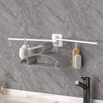 Вращающаяся кухонная стойка для полотенец, 3 полюса, 180 градусов, вращение ванны, настенная стойка для ванной комнаты без ударов, шариковая тарелка, тряпка, держатель для посуды