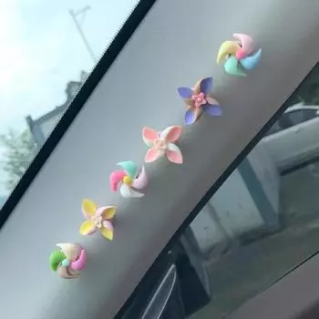 Вращающаяся маленькая модель ветряной мельницы, декор, милые креативные автомобильные украшения, автоинтерьерные аксессуары для приборной панели для девочек, подарки