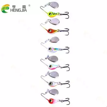 Вращающаяся металлическая приманка VIB с вибрацией, спиннер, ложка, рыболовные приманки, 4,5 г, 4 см, твердые приманки для зимней рыбалки на форель, снасти