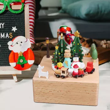 Вращающаяся музыкальная шкатулка, креативное рождественское тематическое украшение для рабочего стола на день рождения angel