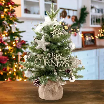 Вращающаяся музыкальная шкатулка с рождественской елкой и светящимися огнями, центральное украшение рождественского стола, музыкальное украшение для