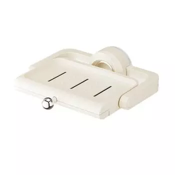 Вращающаяся мыльница на присоске, многофункциональная настенная сливная мыльница, коробка для мыла без пробивания, экономия места, полка для ванной