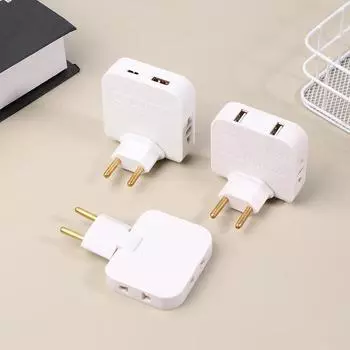 Вращающаяся на 180 градусов розетка 3-в-1 EU Plug Converter Удлинитель для путешествий EU Multi-Plug Тонкий беспроводной адаптер для розеток Розетки as the picture