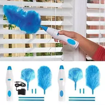 Вращающаяся на 360 градусов электрическая щетка для пыли, работающая от аккумулятора, быстрая очистка, суперабсорбирующая моющаяся пыль Battery