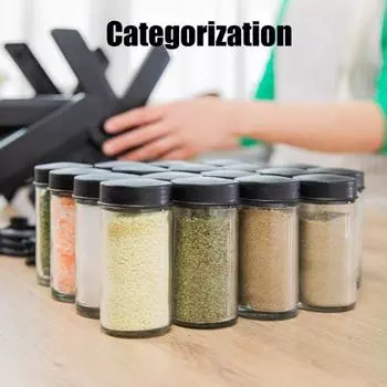 Вращающаяся на 360 градусов полка для специй Yousheng с дизайном колеса обозрения, легкий доступ, большая вместимость, кухонный органайзер, держатель для хранения специй A чёрный