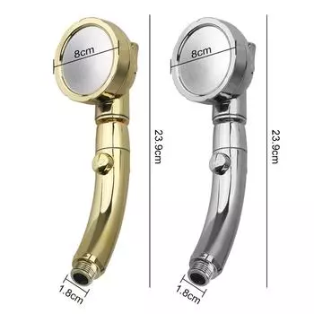 Вращающаяся на 360 градусов ручная душевая головка с 3 режимами струи, переключателем ВКЛ/ВЫКЛ и функцией паузы, водосберегающая душевая головка золотой