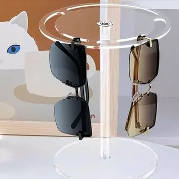 Вращающаяся на 360 градусов стойка для очков, акриловый органайзер для хранения очков, комод, стол