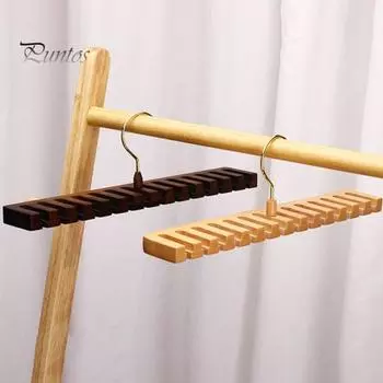 Вращающаяся на 360 градусов вешалка для ремня, большая вместимость, многоцелевая деревянная вешалка для галстуков, стойка-органайзер для ремня с 12 слотами