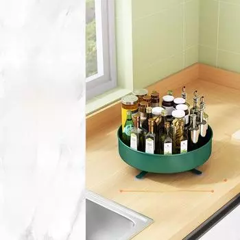 Вращающаяся на 360° многофункциональная полка для специй и ящик для хранения