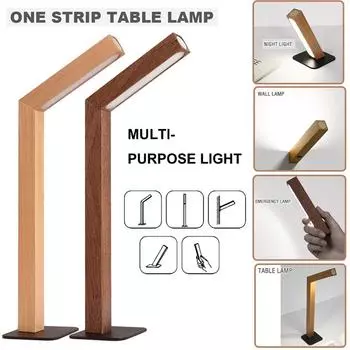 Вращающаяся на 360° светодиодная многофункциональная лампа с бесступенчатым затемнением, сенсорная настольная лампа, настенный светильник, аварийное освещение, рабочая лампа, зеркальная лампа