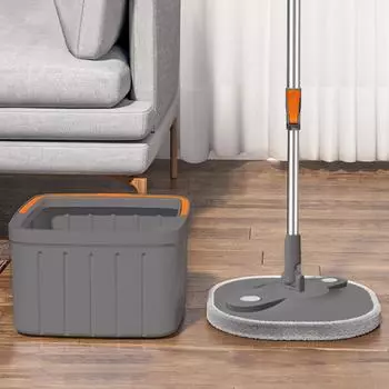 Вращающаяся на 360° выдвижная ручка швабры с ведром Мягкий гибкий инструмент для мытья пола Аксессуары для уборки пола