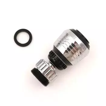 Вращающаяся насадка для смесителя, аэрация, кухонная насадка, кран для экономии воды на 360 градусов серебряный