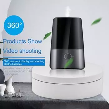 Вращающаяся подставка для дисплея, электрическая, вращение на 360 градусов, 12 см, моторизованный поворотный стол, держатель для ювелирных изделий для фотографии чёрный