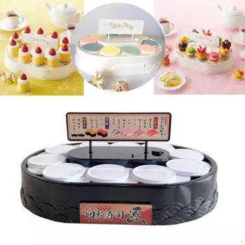 Вращающаяся подставка для макарон на батарейках, 10 противней, противни для выпечки, десертных кексов, формы для выпечки белый
