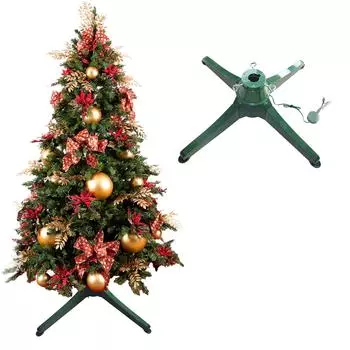 Вращающаяся подставка для рождественской елки, простая в установке вращающаяся подставка для рождественской елки с дистанционным управлением для домашнего декора US