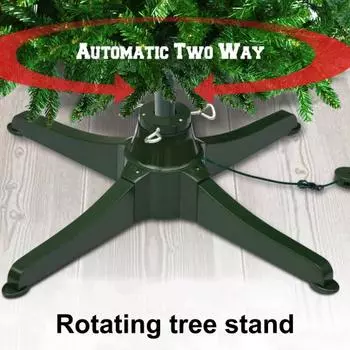 Вращающаяся подставка для рождественской елки, простая в сборке, электрическая вращающаяся подставка для искусственной елки, держатель для рождественских елок весом до 80 фунтов и высотой 7,5 футов EU