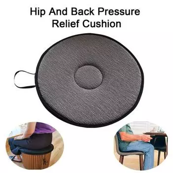 Вращающаяся подушка для автомобильного сиденья, вращающаяся на 360 градусов, портативная, с пеной с эффектом памяти, противоскользящая основа, поддержка пожилых людей C красный