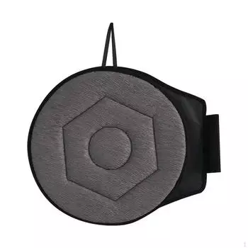 Вращающаяся подушка сиденья, автомобильная подушка, портативная, дышащая, подарочная, поворотный диск для стула серый