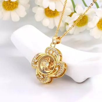 Вращающаяся подвеска в виде ветряной мельницы, радужное ожерелье в виде цветка сливы, роскошное женское ожерелье высокого класса золотой