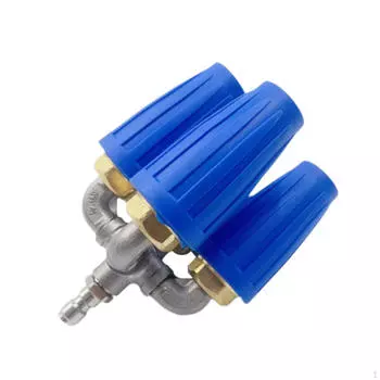 Вращающаяся распылительная насадка под давлением 4000 фунтов на квадратный дюйм, быстроразъемный соединитель из нержавеющей стали 1/4 дюйма синий