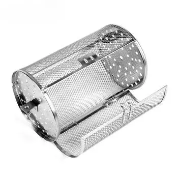 Вращающаяся решетка для духовки из нержавеющей стали, корзина для выпечки орехов, кофейных зерен, для гриля, фритюрницы, аксессуаров для гриля