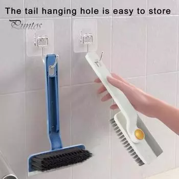 Вращающаяся щетка для чистки щелей с V-образной щетиной Кухонная щетка Вращающийся на 360 градусов бытовой инструмент для чистки белый