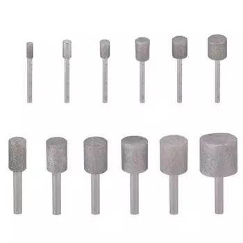 Вращающаяся шлифовальная головка с хвостовиком 3/6 мм с алмазным покрытием, инструмент для резьбы по металлу из нефритового камня 3x4mm