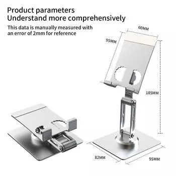 Вращающаяся складная портативная мини-подставка для мобильного телефона для Iphone Xiaomi Redmi Mi Samsung Huawei Oneplus Ipad Mini Kindle Аксессуары для смартфонов чёрный