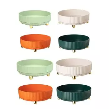 Вращающаяся тарелка для фруктов, нескользящий ящик для хранения, поднос, прочные аксессуары для дома M зелёный