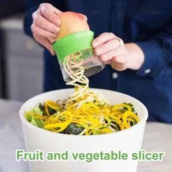 Вращающаяся терка из нержавеющей стали, овощерезка с 3 лезвиями, ручной кухонный инструмент для