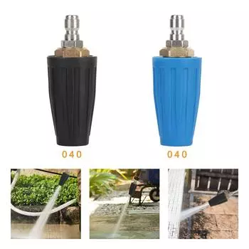 Вращающаяся турбонасадка для мойки высокого давления, водяной пистолет 1/4, быстрое подключение 4000PSI, 4,0 галлонов в минуту, аксессуар для чистки автомойки Blue 4000psi