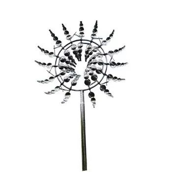 Вращающаяся ветряная мельница, уникальная и волшебная металлическая ветряная мельница в садовом стиле, вращающийся ловец ветра, украшение One Size