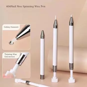 Вращающаяся восковая ручка для ногтей для ss с бриллиантами, безотходное приклеивание мини-бусинок, вращающиеся восковые инструменты, профессиональные принадлежности для маникюра 404 белый