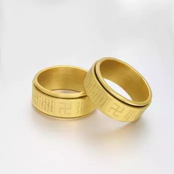 Вращающееся кольцо из нержавеющей стали диаметром 8 мм, ювелирное изделие из титановой стали, простое модное кольцо 6 золотой