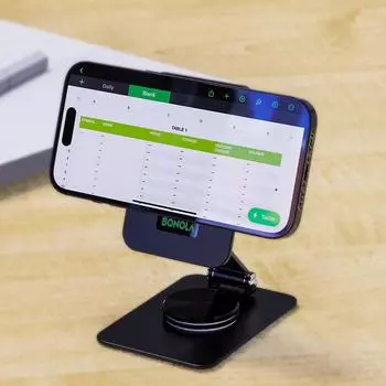 Вращающееся на 360° беспроводное зарядное устройство для Iphone 14 Pro Max/13/12/11, магнитное складное беспроводное зарядное устройство Desktop Live as picture чёрный