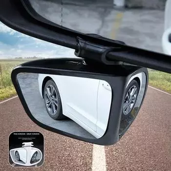 Вращающееся на 360 градусов 2 боковое автомобильное выпуклое зеркало для слепых зон, наружное зеркало заднего вида, парковочное заднее вспомогательное зеркало, безопасное вождение чёрный